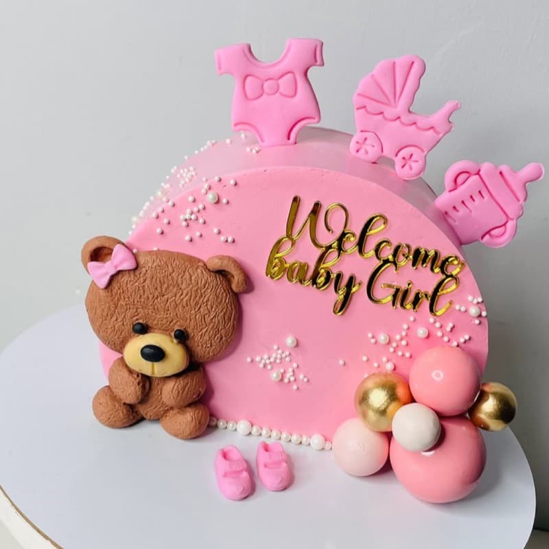 Cross-border ins-style baby shower baby girl gender reveal cake decoration girl theme cake topper