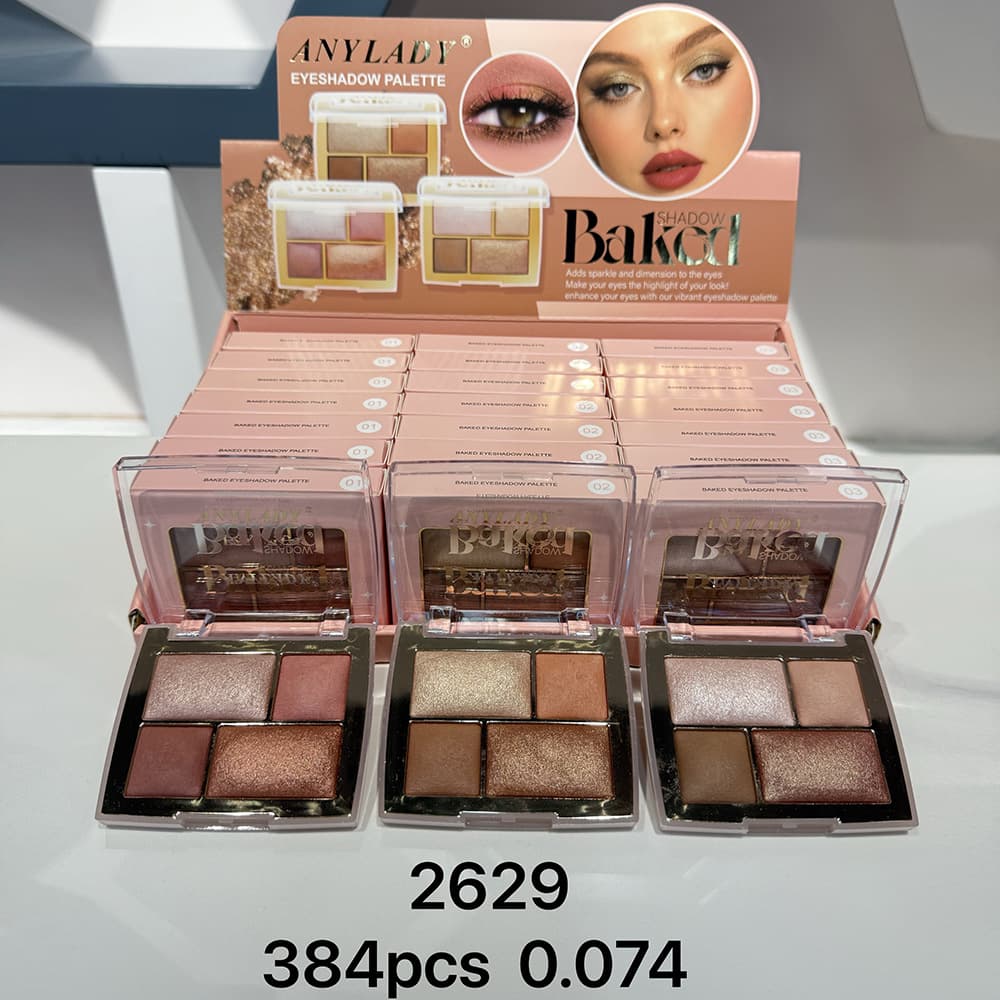Export Only【ANYLADY】Plastic Case Eyeshadow Blush Contour Highlighter Shimmer Matte Makeup 24 Colors