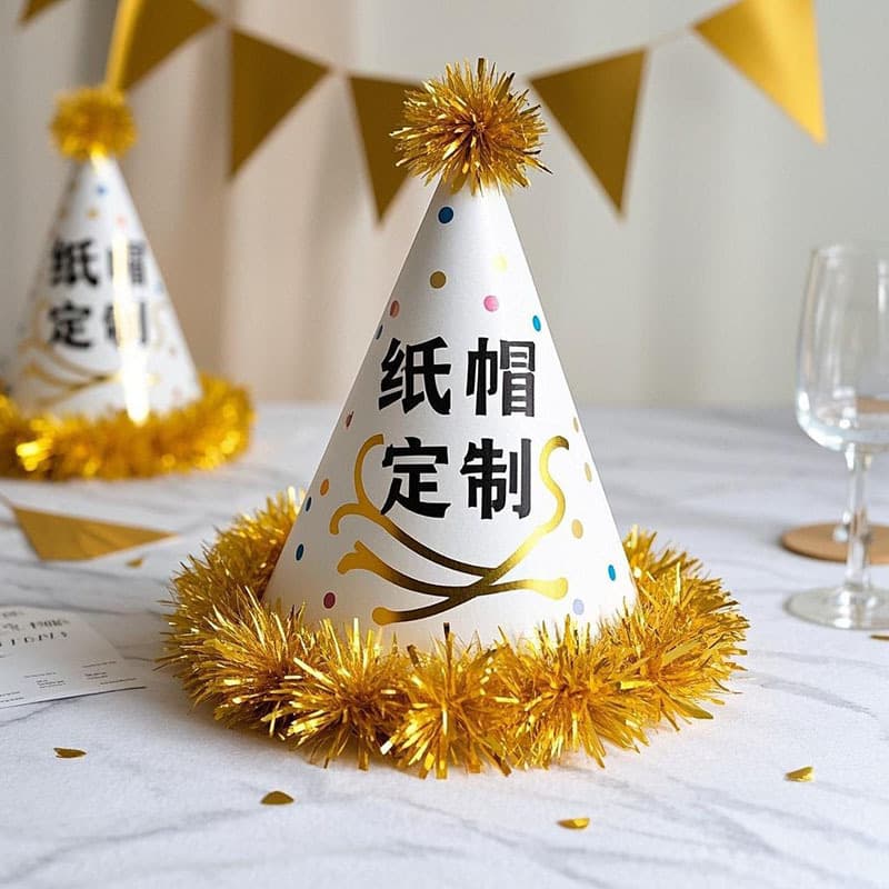 Custom Paper Hats Birthday Hats Party Hats Photo Props Patterns Custom Design Small Batch Custom Printing Wholesale