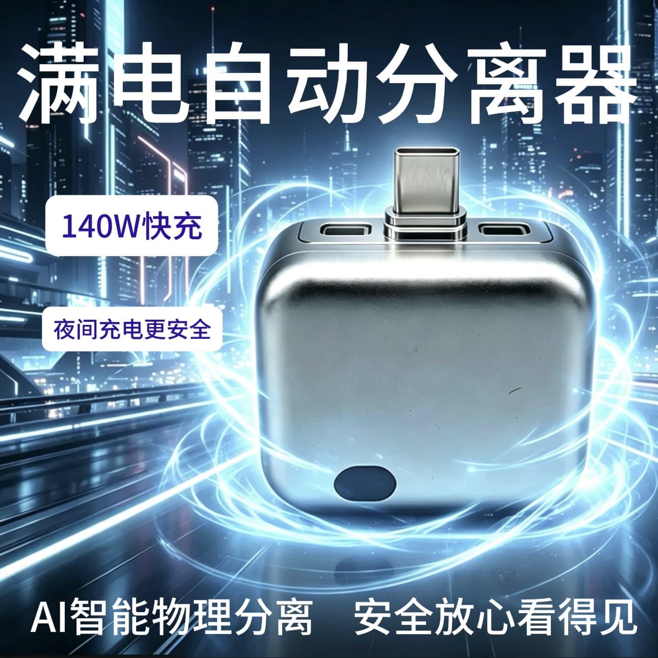 TK Cross-border Hot Product Full Charge Auto Disconnector Phone Overcharge Protection Physical Auto Power-off Data Cable 140W Fast Charging
