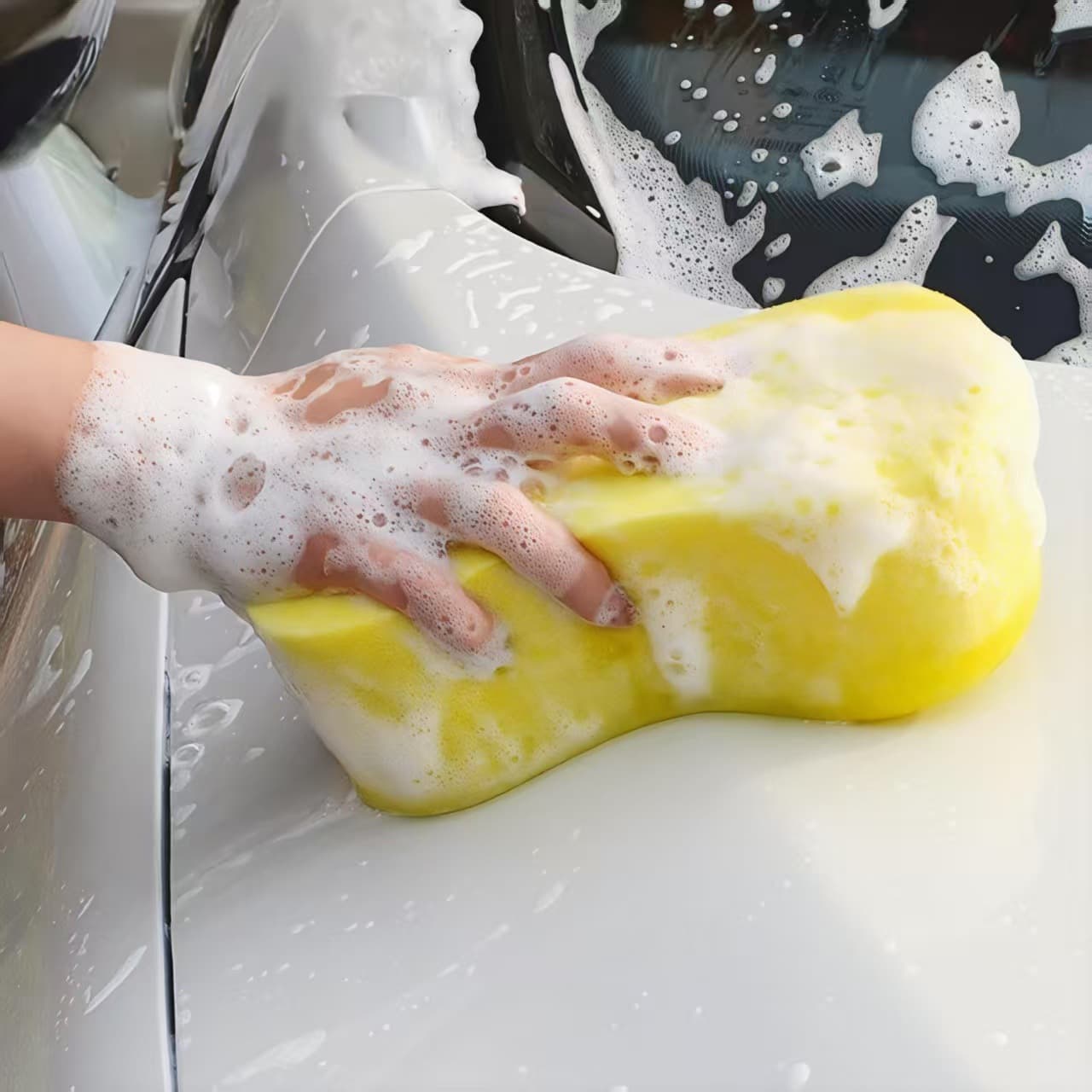 Figure-8 Car Wash Sponge, Auto Detailing Cleaning Honeycomb Compressed Sponge, High-Density Foaming Sponge Car Wash Tool