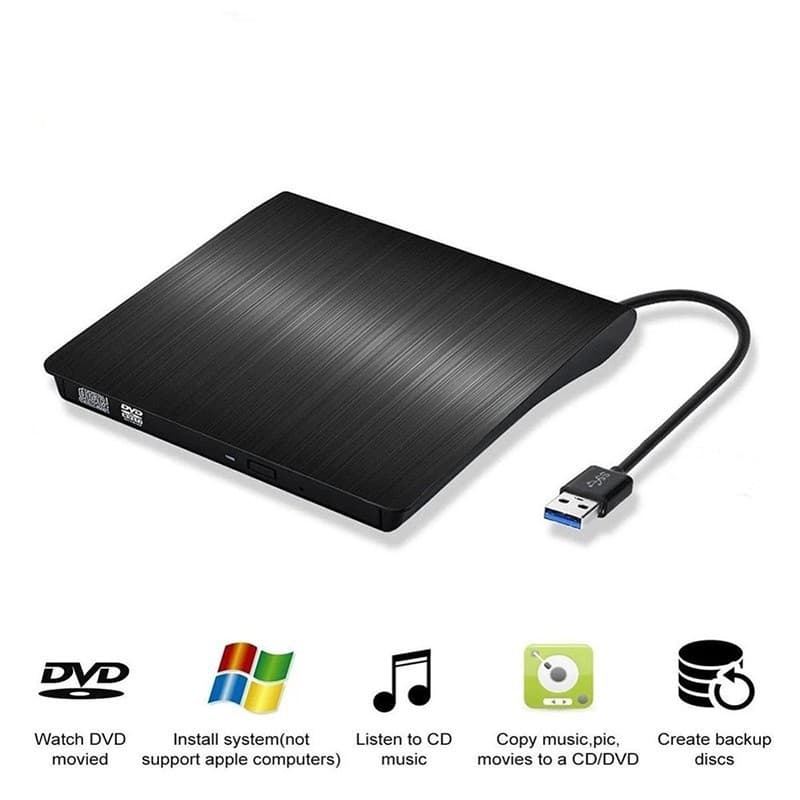 Brushed USB3.0 Type-c dual interface external optical drive dvd/cd burner notebook dvd drive