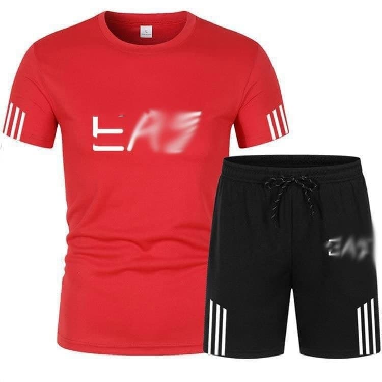 2025 new summer pure cotton round neck short-sleeved shorts suit T-shirt five-quarter pants casual sports suit