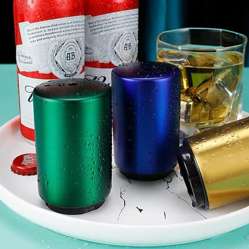 Stainless Steel Press-Type Beer Bottle Opener Creative Automatic Bottle Cap Opener