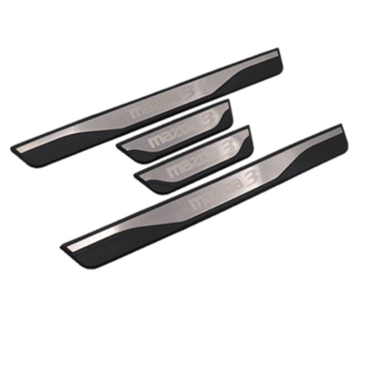 14-19 Mazda 3 Door Sill Threshold Strip Welcome Pedal Car Accessories