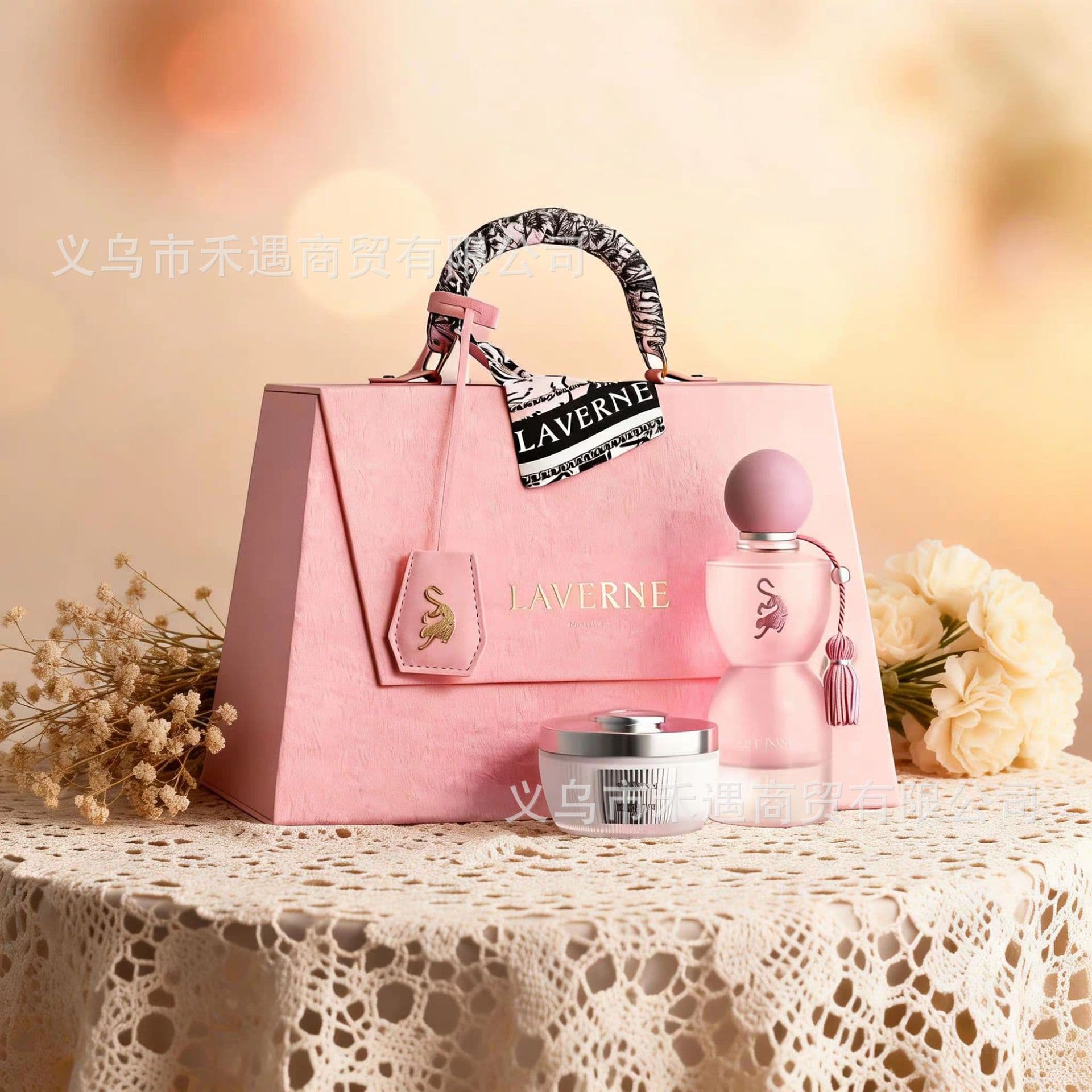 Cross-border new popular Laverne Sense pink women's perfume set Saudi Arabia Dubai Middle East Arabia