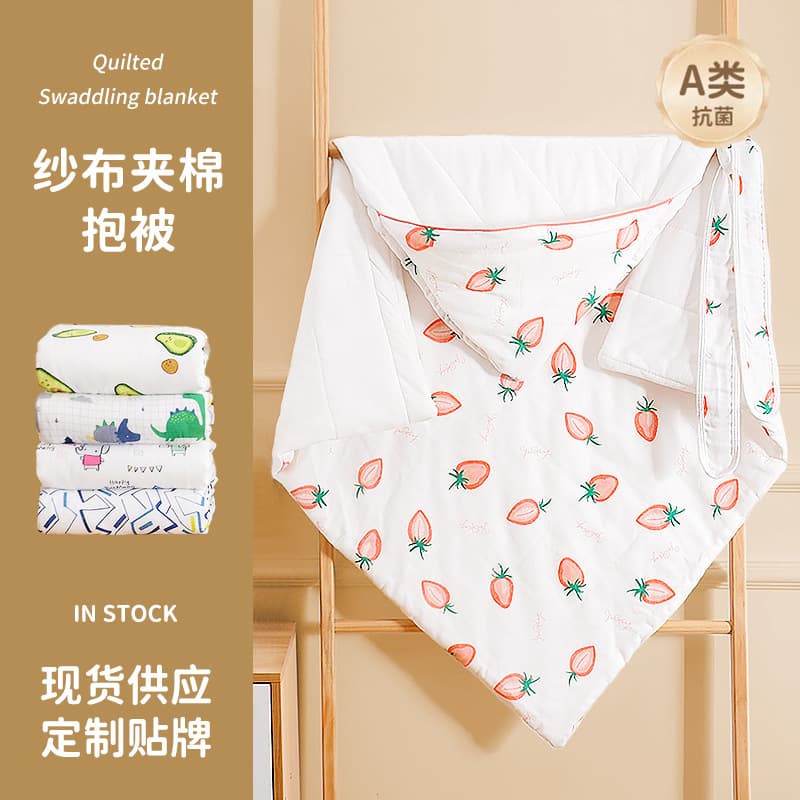 Pure Cotton Baby Wrap Autumn Winter Thickened Swaddle Blanket Non Detachable Thin Thick Options Newborn Baby Supplies
