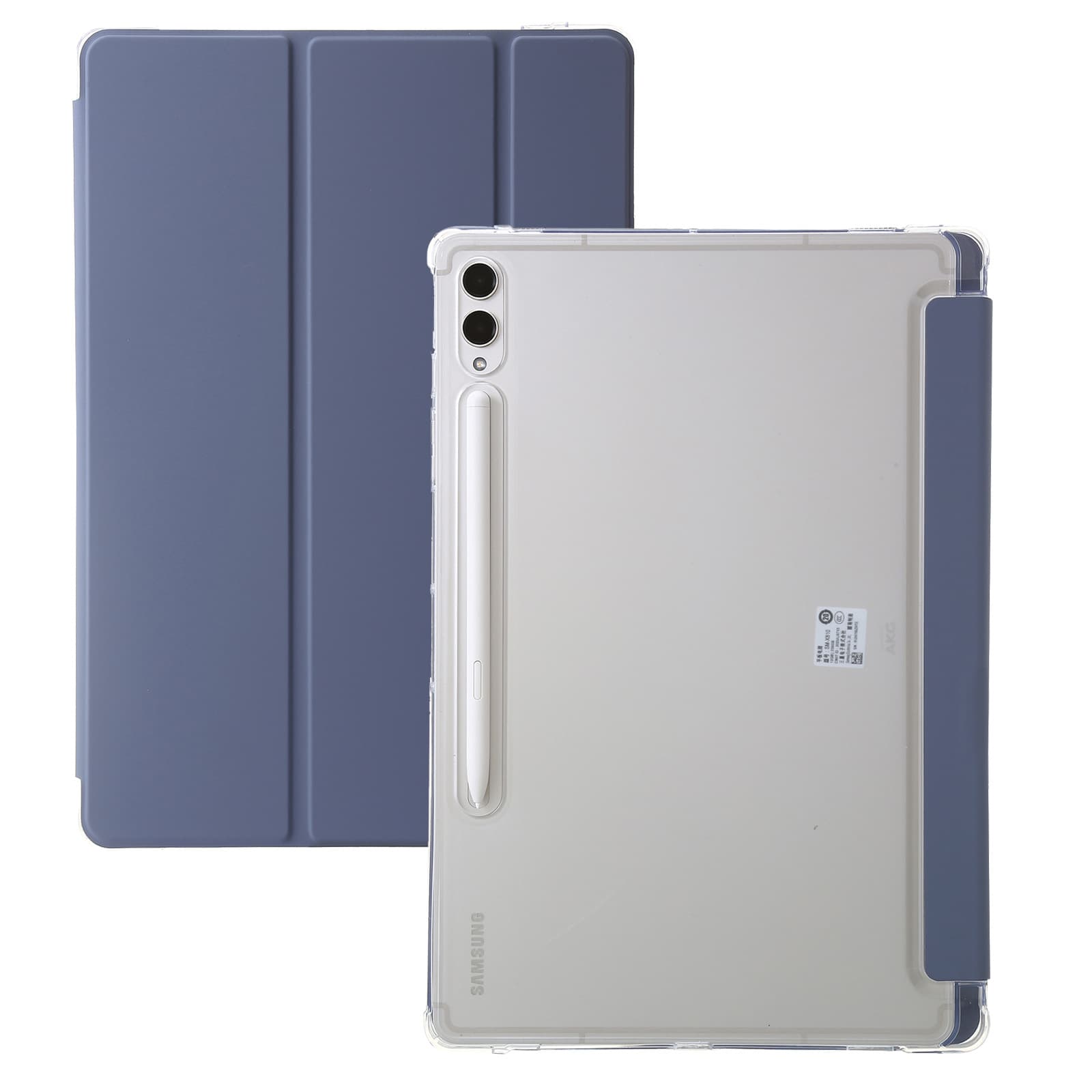 Case for Samsung Galaxy Tab S9/S9 FE with Pen Holder, S9 Ultra Clear Trifold, A9 Plus Shockproof Leather Case
