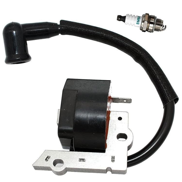 Lawn Mower High-Voltage Ignition Coil Compatible with 545215801 545024901, Includes Spark Plug