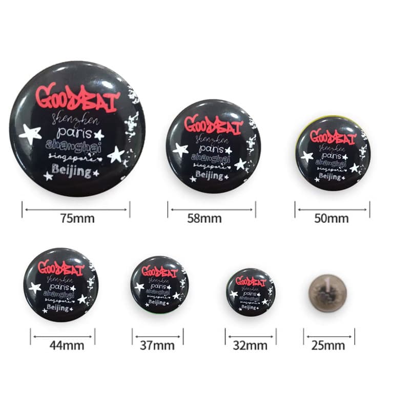 25mm Tinplate Badge Mini Button Cartoon Pin Style Clothing Accessory Advertising Gift Brooch Custom