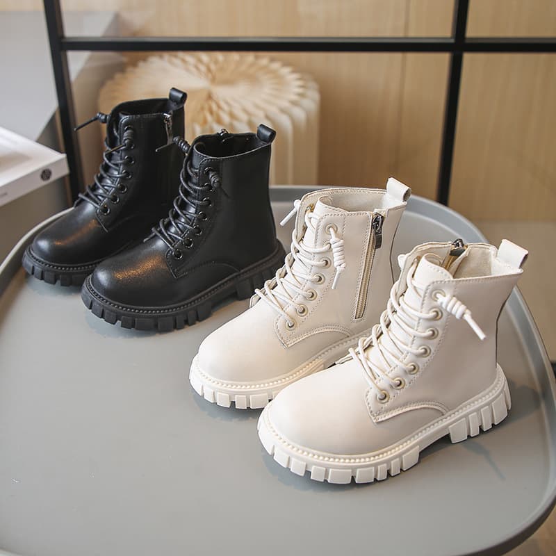 Children's Martin Boots 2025 Fall Style Girls British Princess Boots Anti-Slip Single Boots for Middle and Older Kids Wholesale