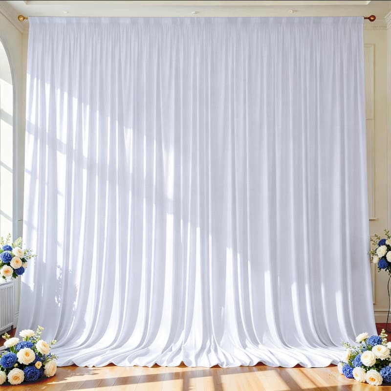 New Style Backdrop Curtain for Weddings, Stage Scene Decoration, Milk Silk Stretch Curtain, Wholesale