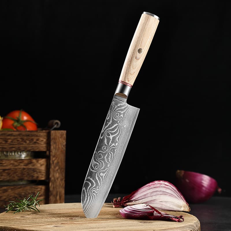 67-layer Damascus Steel 7-inch Japanese Chef Knife Stainless Steel Slicing Knife Fish Fillet Knife Meat Knife Santoku Knife