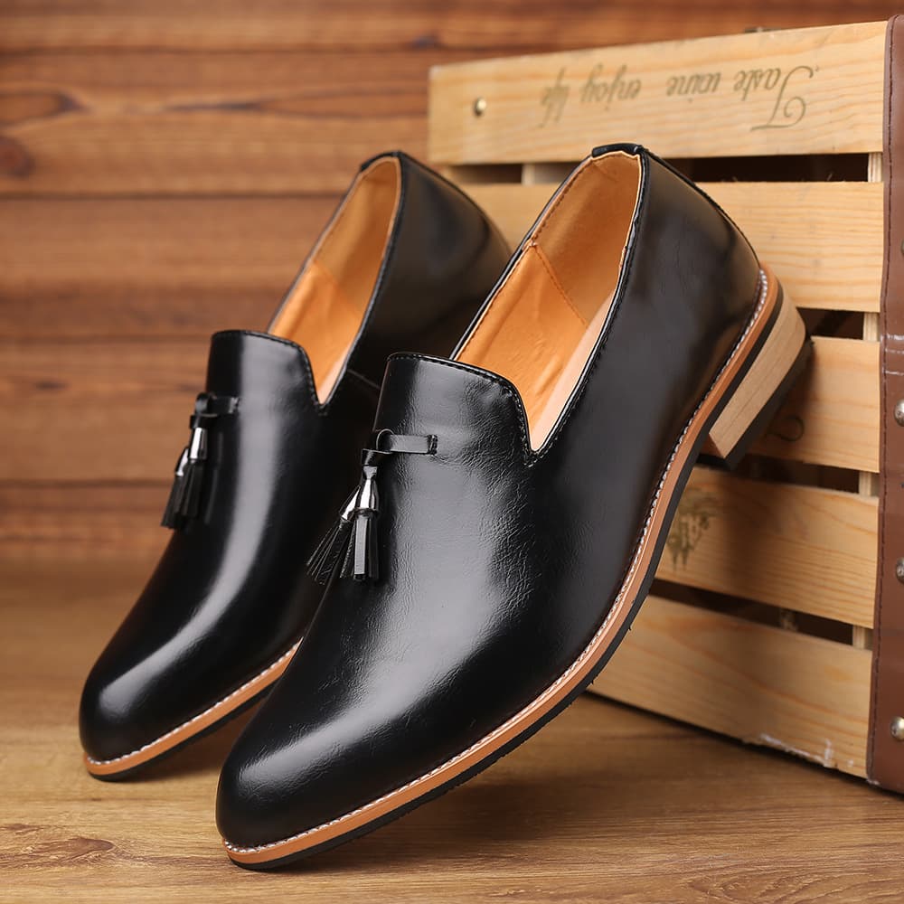 Men's Casual Large Size Slip-On Shoes, Fashionable Loafers, Barber's One-Foot Trendy Shoes, Amazon Foreign Trade Shoes