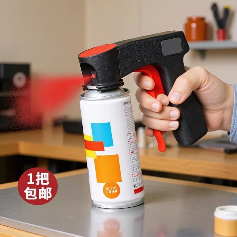Spray Paint Assist Hand Spray Gun for Car Painting Tool, Wheel Hub Graffiti Spray Handle Assist Spray Gun Handle