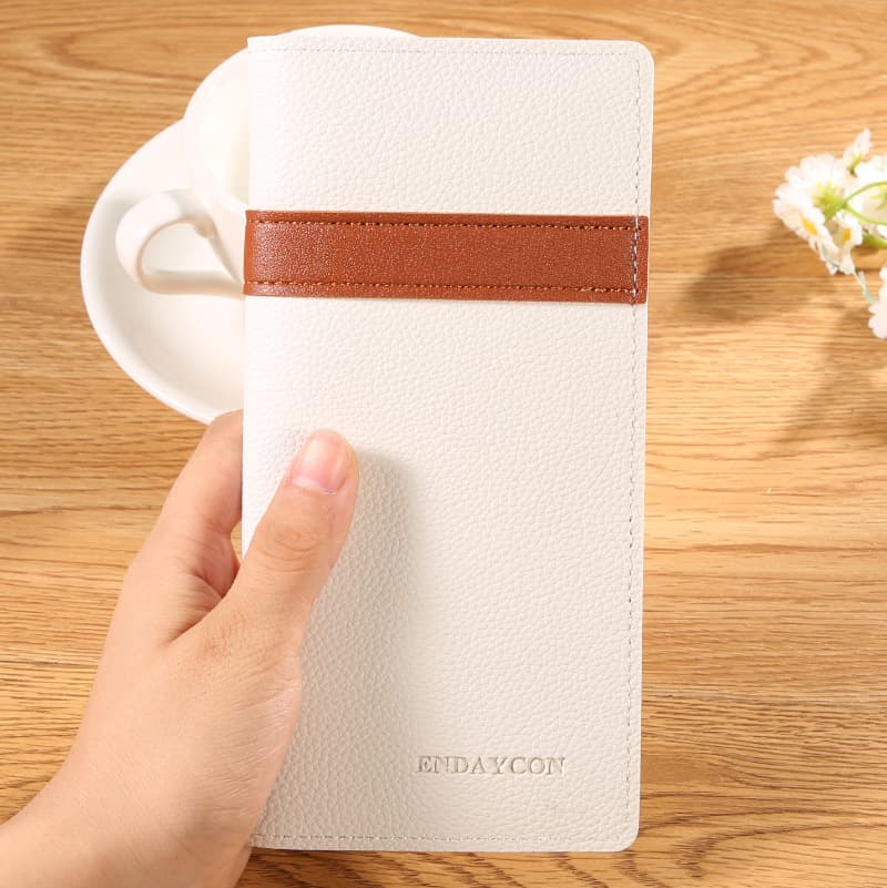 Women's Wallet 2026 New Long Clutch Multi-Card Slot Lychee Pattern Leather Wallet with Woven Strap Card Holder