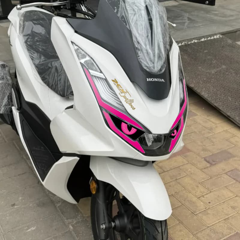 For Honda PCX160 Headlight Demon Eye Sticker Decal Motorcycle Decal Waterproof Modified Body Decoration