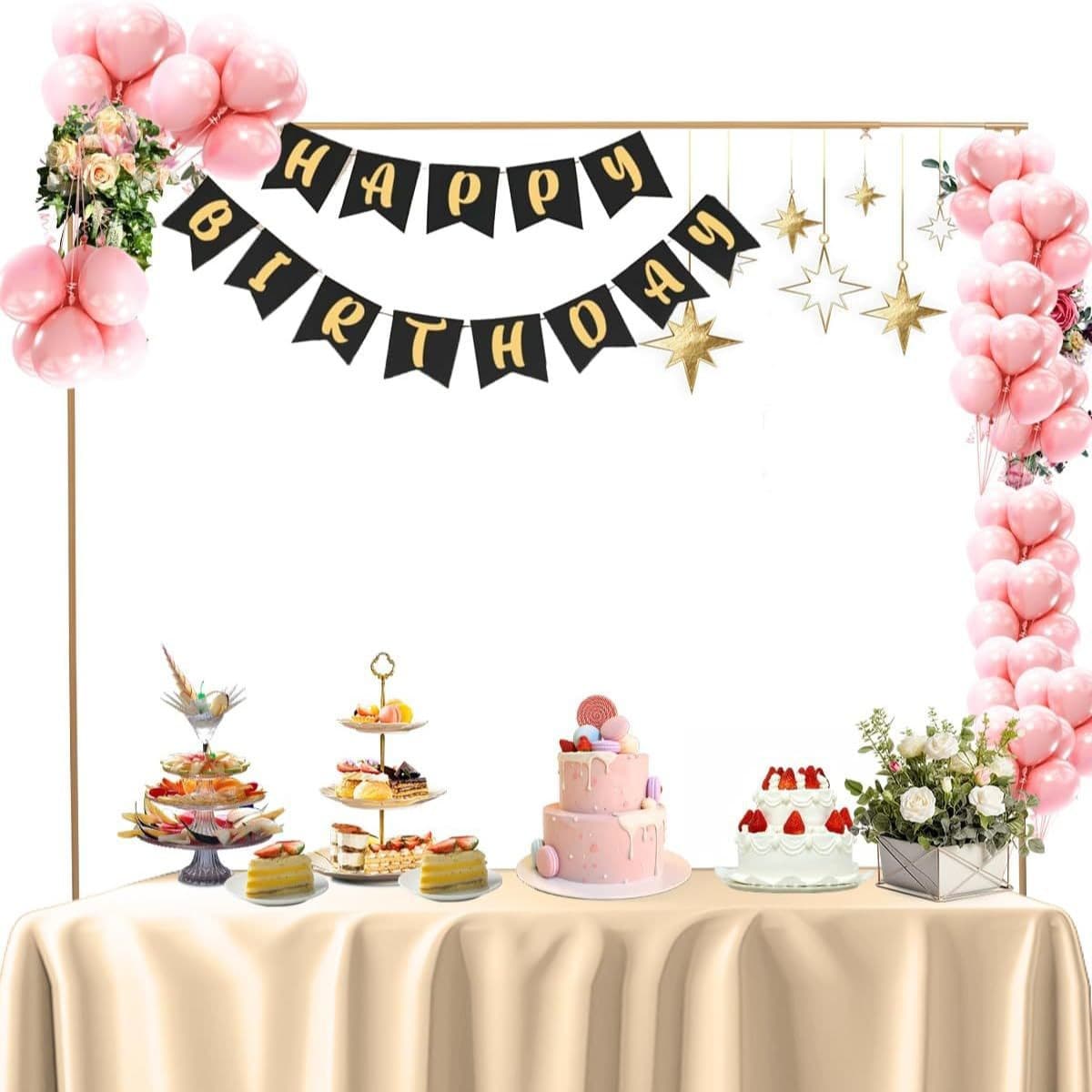 Arch Backdrop Stand Wedding Arch Frame Metal Backdrop Stand for Birthday Party Garland Decoration