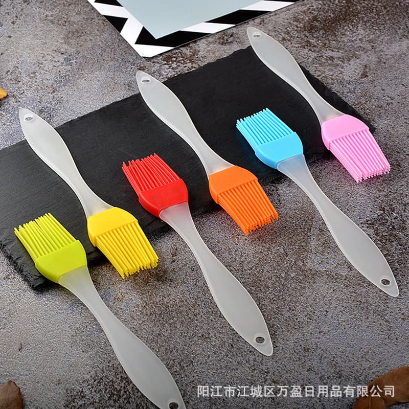 In Stock Small Split Silicone Oil Brush BBQ Brush Silicone Basting Brush Baking Brush Bristle Brush BBQ Tool Oven Roasting