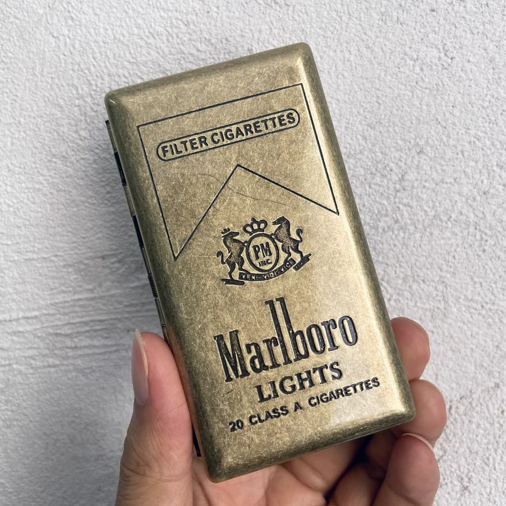 Cross-Border Wholesale Slim Cigarette Case for 20 Cigarettes, Cigarette Holder for Men and Women, Ultra-Thin Creative National Trend Cigarette Box