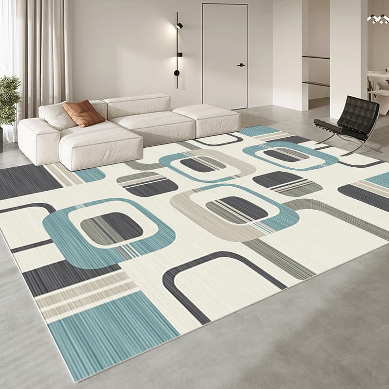 High-end living room light luxury non-slip cream style sofa floor mat wash-free bedroom bedside bay window carpet coffee table