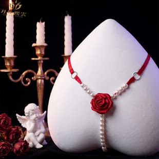 Sexy Lingerie for Women Drop Shipping, Hot and Pure Desire Style Rose Beaded Little Fragrance Plus Size Thong