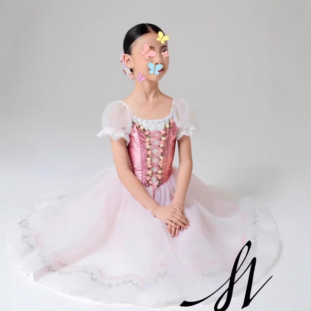 Ballet Skirt Girls' Long Tulle Skirt Coppélia La Fille Mal Gardée Giselle Performance Costume Adult and Children