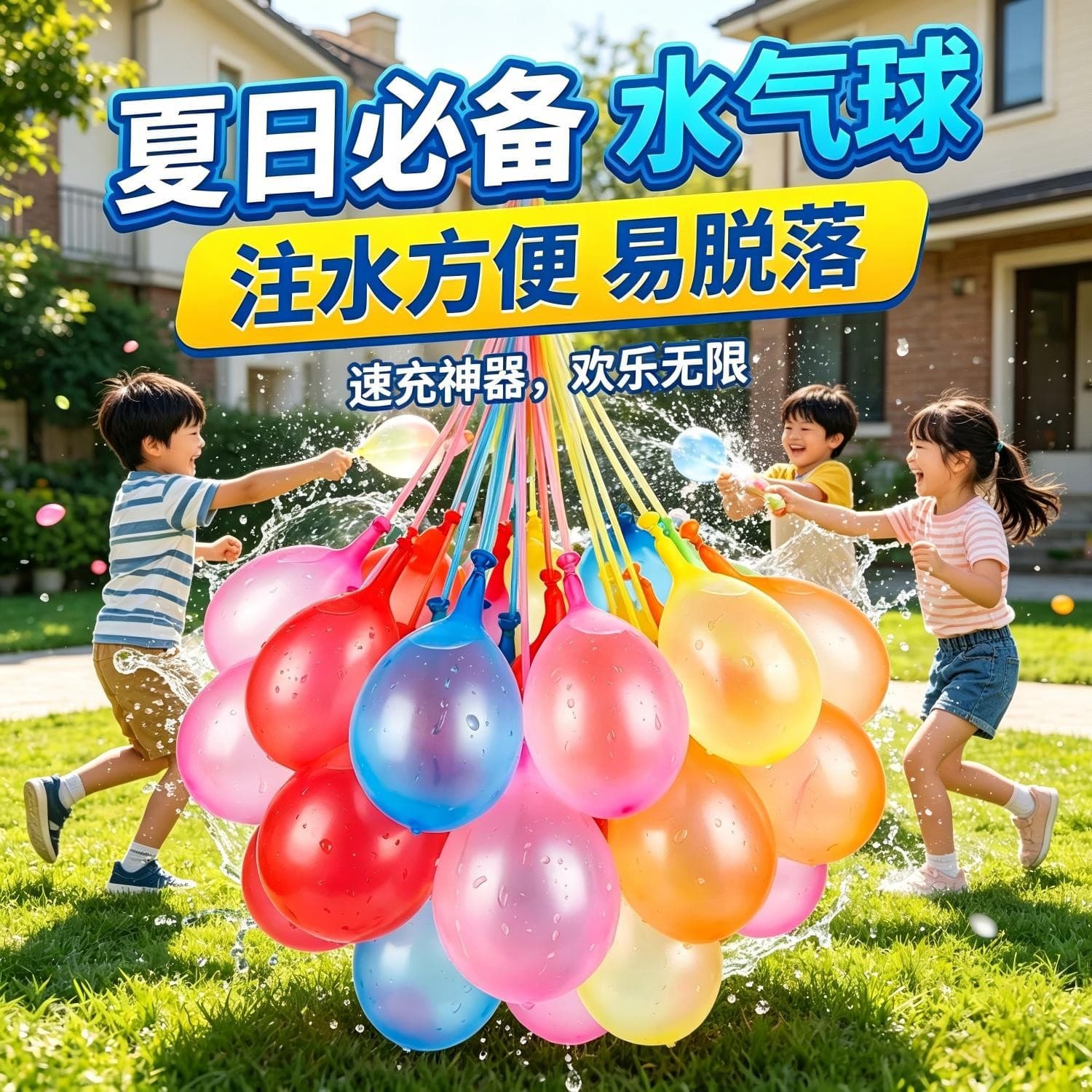 Water Balloon Fast Automatic Filling Water Balloons for Water Fight Self-Tying Kids Toy Summer Outdoor Water Balloons