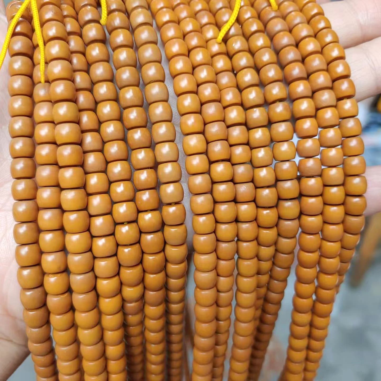 Olive Pit 6MM Straight Cut Rounded Barrel Bead Long Strand Multi-Loop Unisex Collectible Bracelet DIY Single Loop Accessory Bracelet Barrel Bead