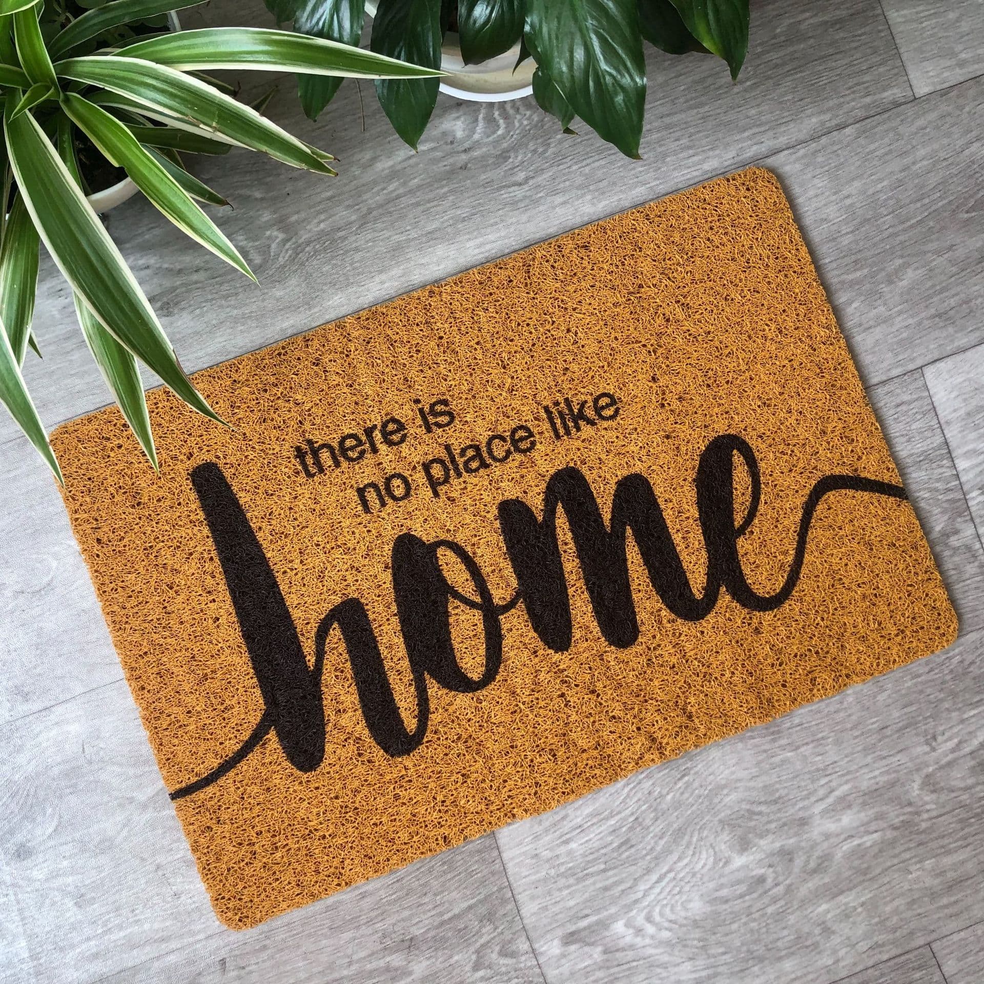 Imitation Coir Doormat Christmas Entrance Door Mat Non-Slip PVC Floor Mat for Home
