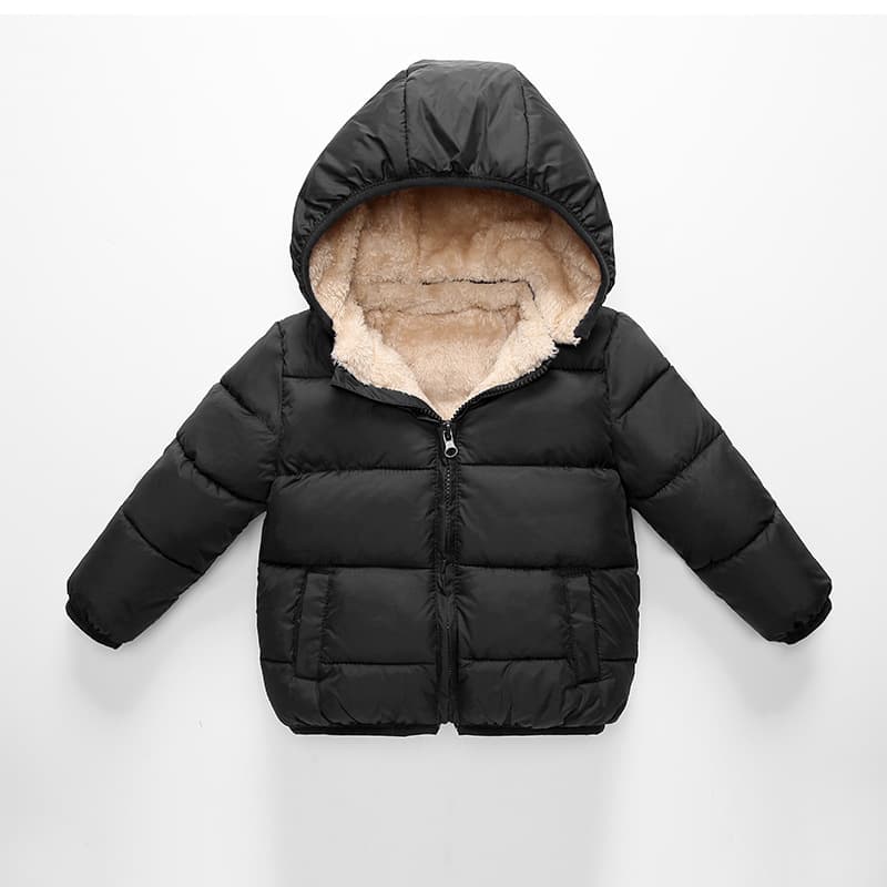 Children's lamb velvet cotton coats plus velvet thickened jackets boys and girls cotton-padded jackets for small and medium-sized children baby winter warm cotton coats