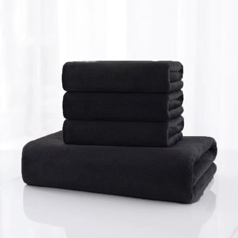 Black Towel Temu Hot Selling Thickened Absorbent Towel Bath Towel Makeup Table Cloth Beauty Nail Mat Cloth Custom Logo Available