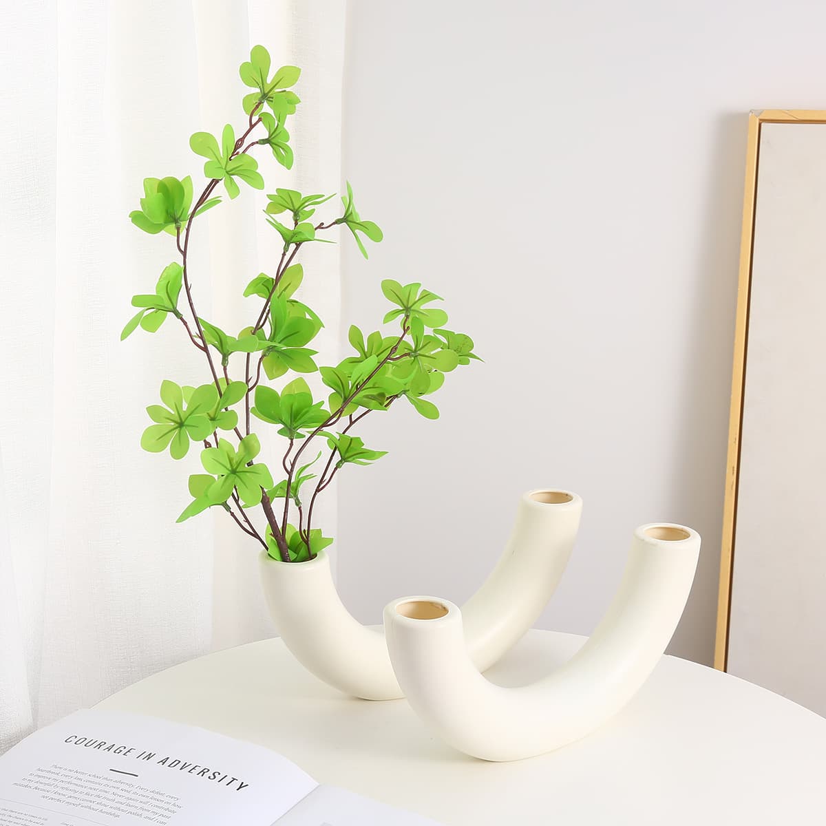 Creative Ins-style Plastic Vase Artificial Flower Vase Tabletop Arrangement Living Room Decoration Dried Flower Vase Home Decor