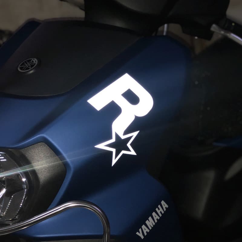 Car Sticker JDM Tuning Electric Game Accessories GTA5 Racing R Star Car Sticker Triangular Window Sticker Fuel Tank Cap Sticker