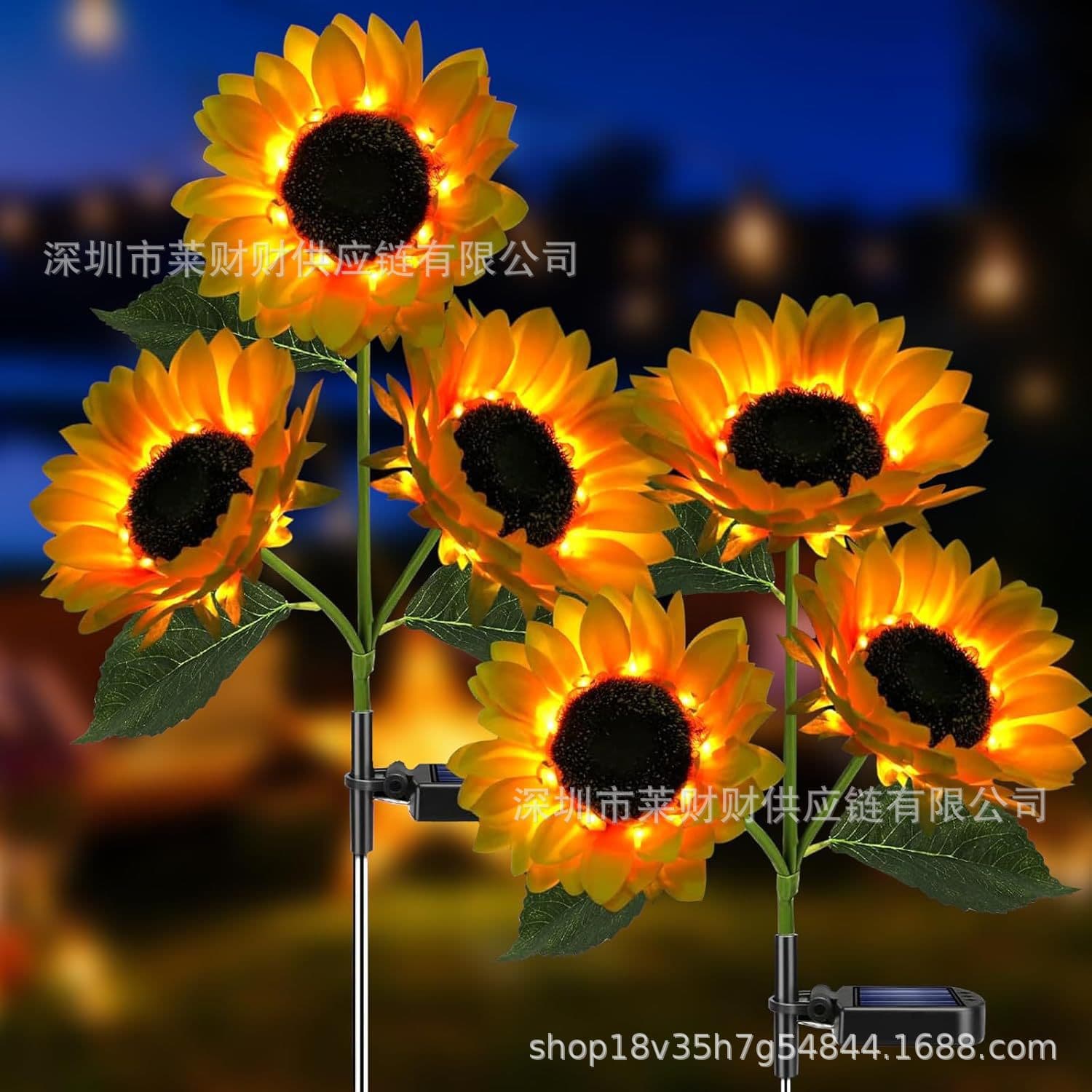 Solar LED Sunflower Garden Lights