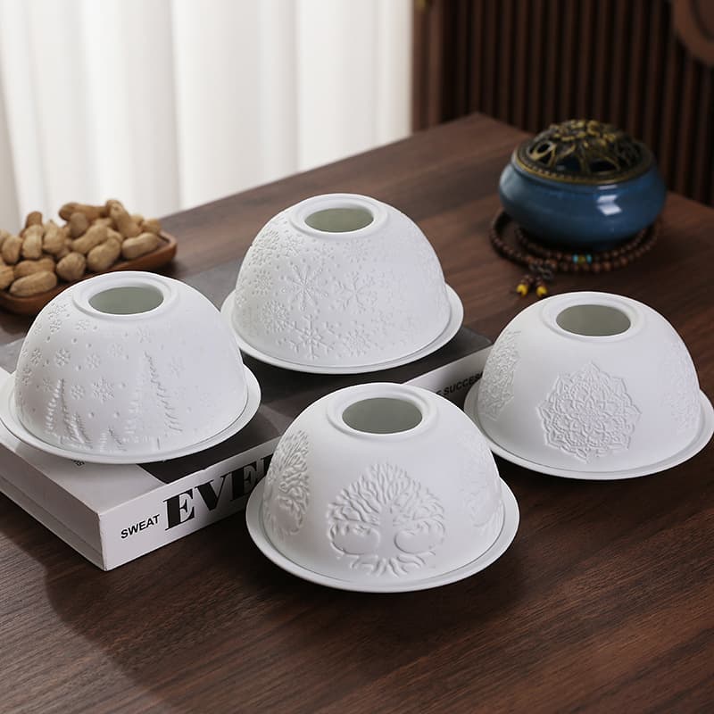 Manufacturer cross-border ins ceramic candle holder creative candle lampshade light dinner decoration Christmas ornaments crafts