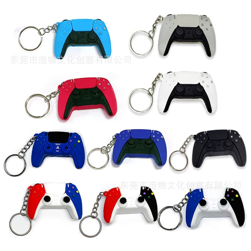 Simulated Plastic Game Controller Keychain Sony PS5 Pendant PlayStation 5 Mini Console Accessory