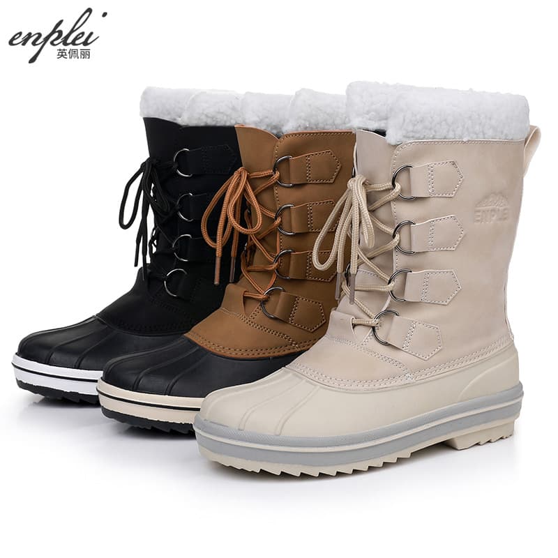 Cross-border Duck Hunting Boots Women's Adult Warm Snow Boots Waterproof Outdoor Mid-calf Boots Export Russia Ski Shoes