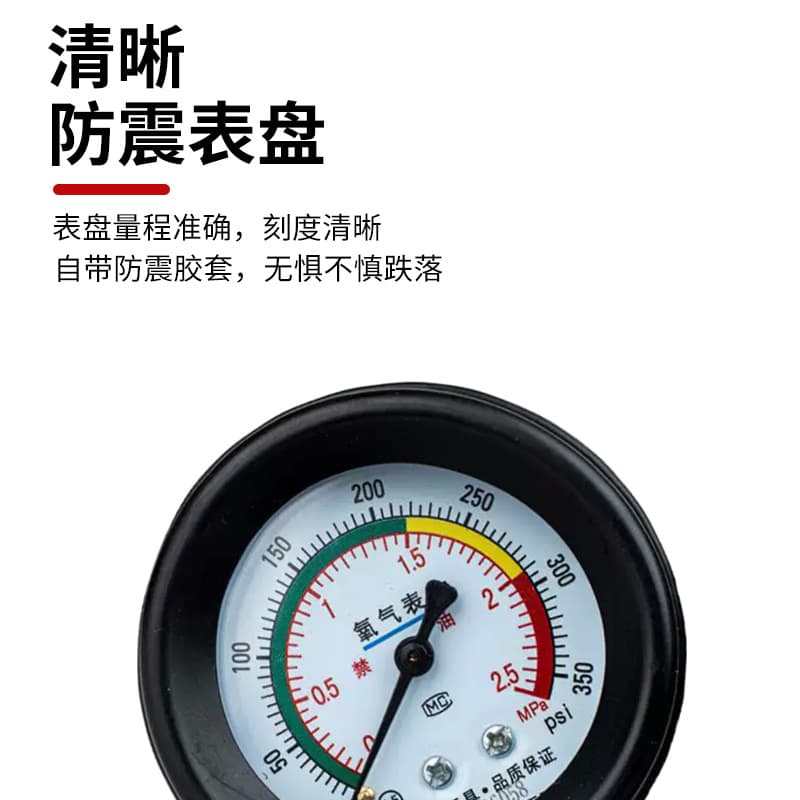 Wholesale Shockproof Oxygen Regulator YQY-08 Pressure Reducer YQY-07 Pressure Reducing Valve All-Copper Explosion-Proof Oxygen Cylinder Pressure Gauge