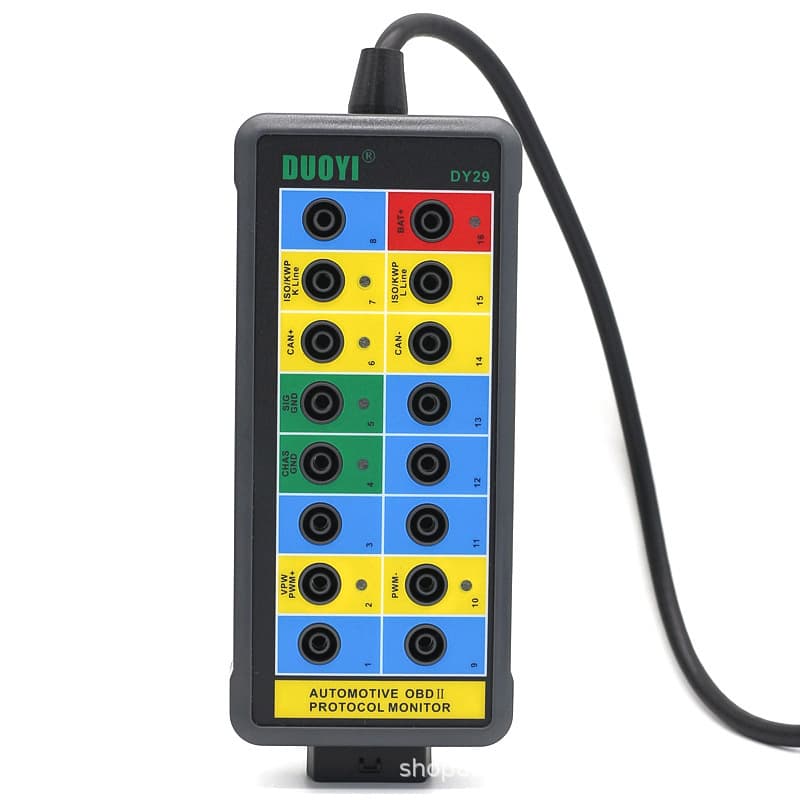 Duoyi DY29 automobile diagnostic protocol detector detects automobile power supply body power grounding circuit