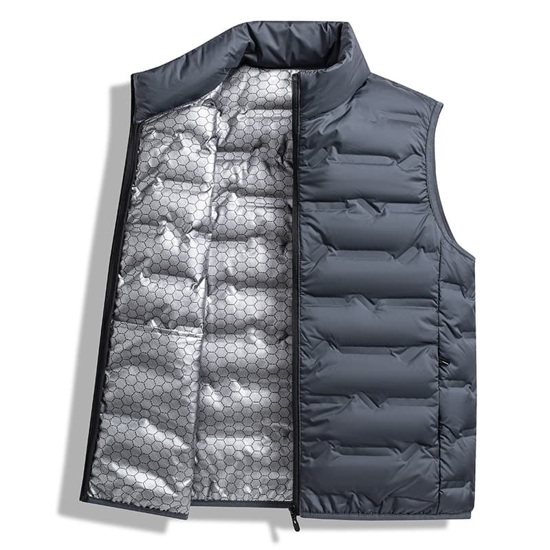 Graphene white duck down lightweight down vest for men and women, warm vest for spring, autumn and winter, men's vest jacket