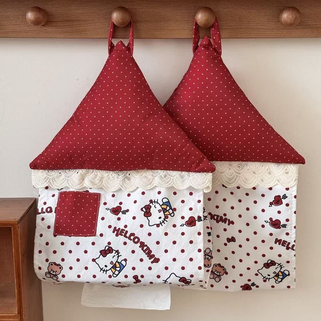 Cute paper towel hanging bag hanging paper towel cover cute house paper bag bedroom bedside living room car tissue box