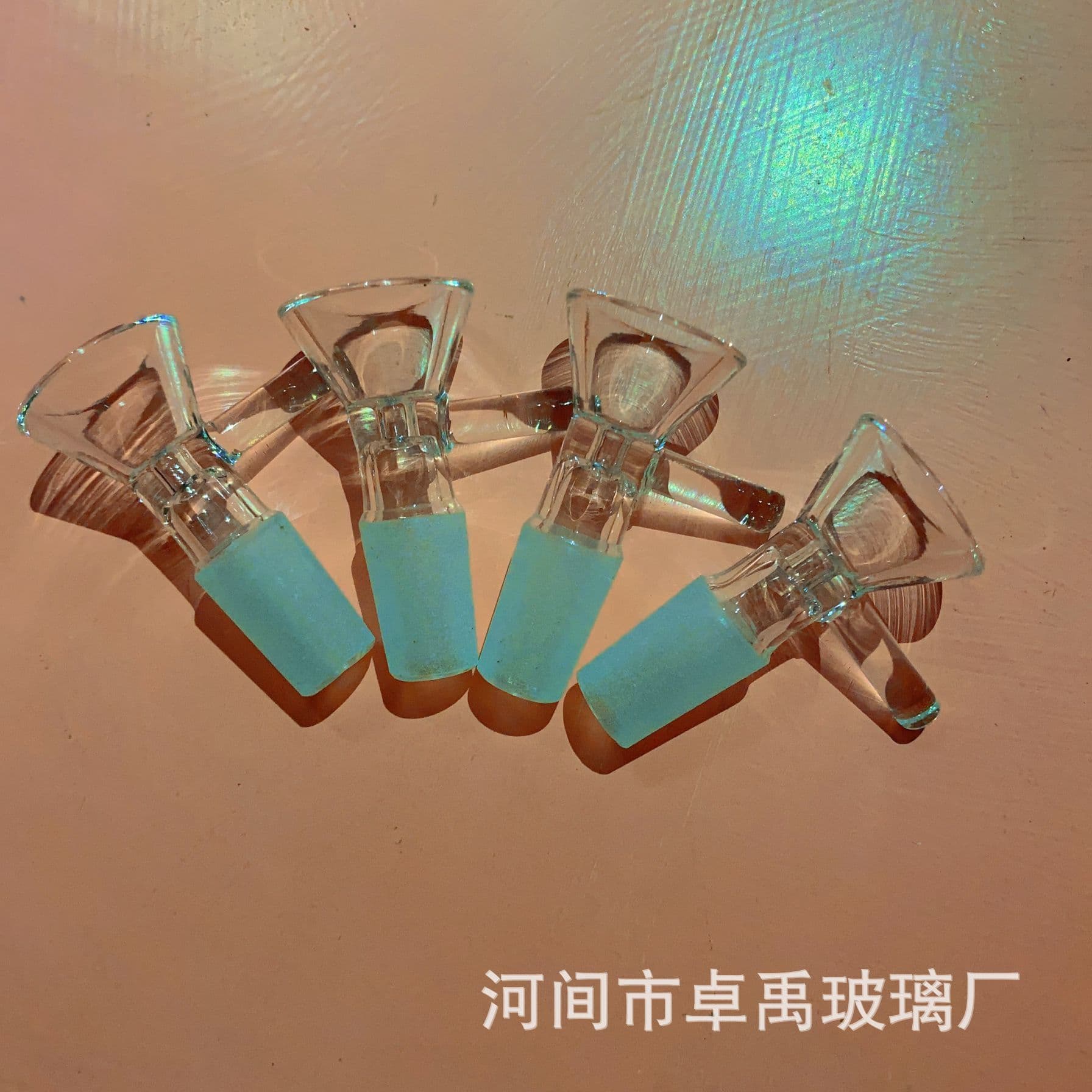 Glass pipe hookah glass flared mouth, cross-border high borosilicate glass products, 14mm smoking accessories, mouthpiece, funnel.