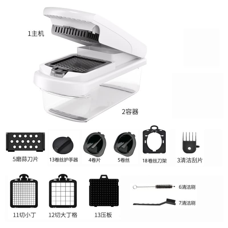 Amazon Vegetable Slicer Multifunctional Vegetable Slicer Roll Shredded Salad Artifact Vegetable Cutter Dice Shredder