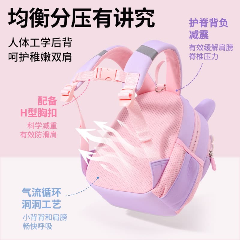 2026 New Kindergarten Backpack for Big Class Ages 3-5, Cute Cartoon Girls' Backpack, Children's School Bag