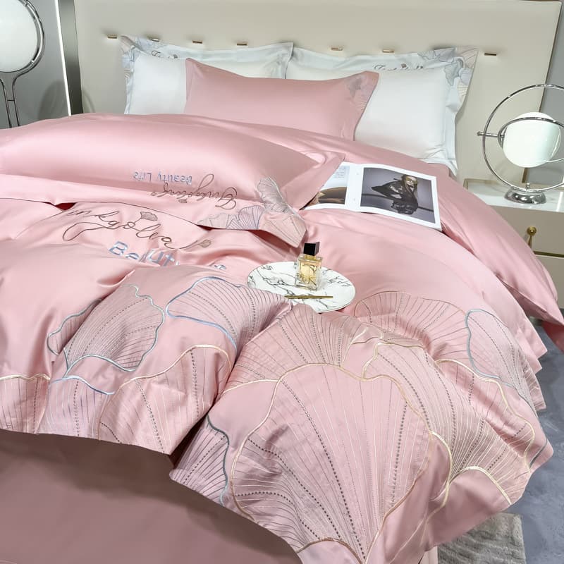 Boslandi high-end elegant high-count Xinjiang long-staple cotton four-season four-piece quilt cover bedding