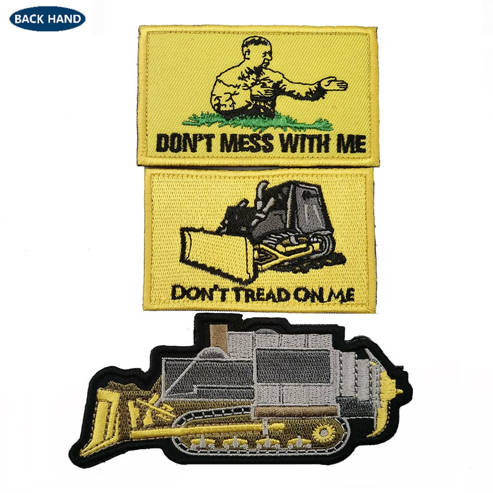 Haike Cross-border In Stock DON'T TREAD ON ME Harvester Morale Patch Hook-and-Loop Embroidered Backpack Patch