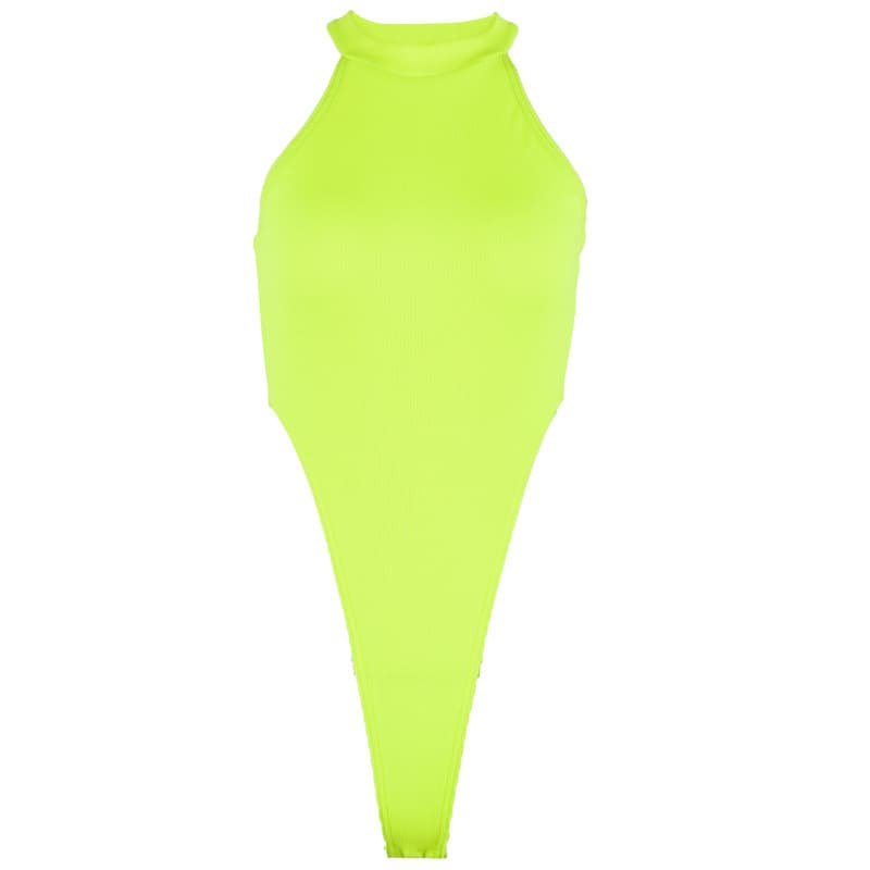 New Summer Sexy Slim Fit Sleeveless Round Neck Bodysuit for Women, Wholesale for Street Vendors, Black White Green