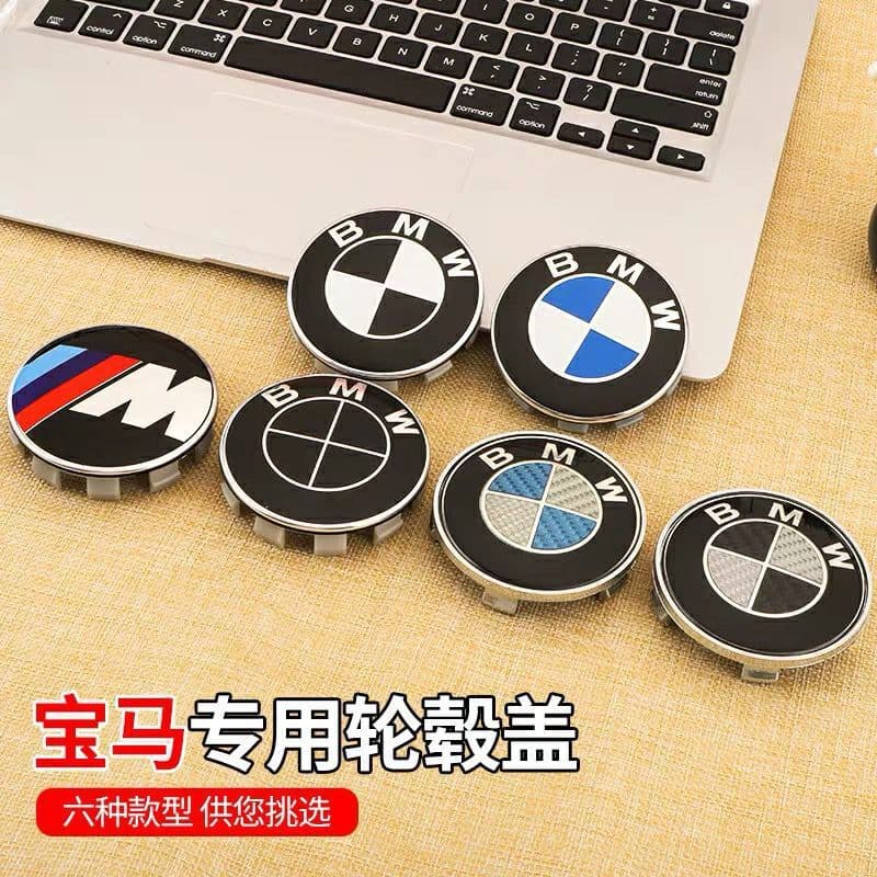 Compatible with BMW Wheel Hub Cap Logo 68mm for 3 Series, 5 Series, X1, X5, X6 Center Cap M Logo 10-Spoke Blue White Center Cap