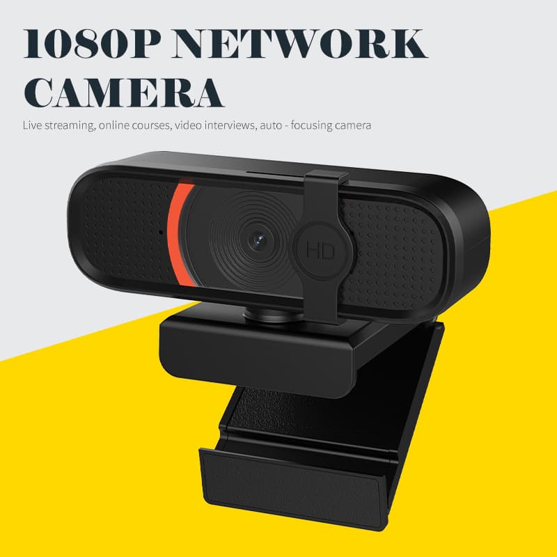 Cross-Border Popular 1080 High-Definition Computer Camera Live Conference Online Class Private Model USB Plug and Play